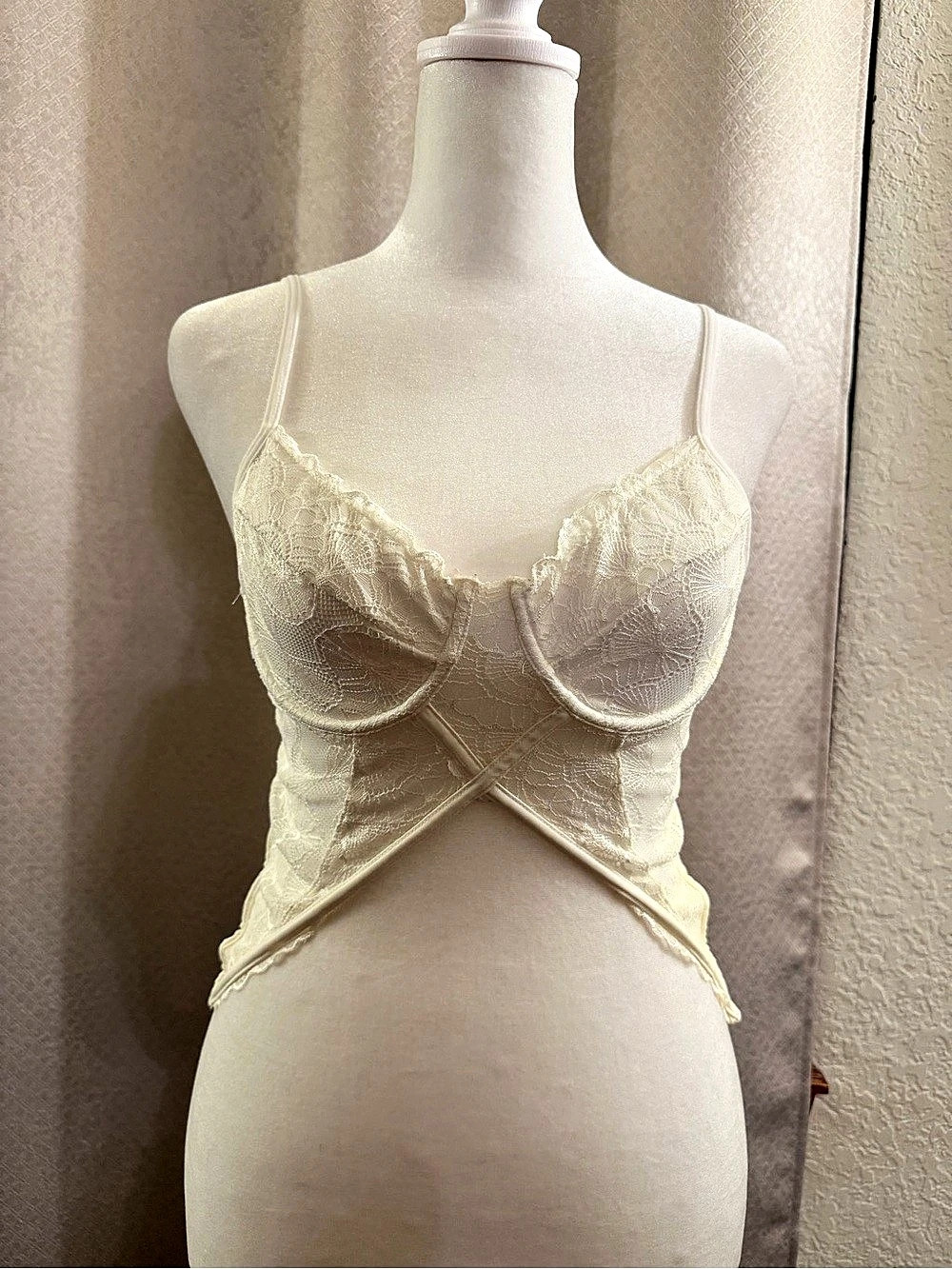 Princess Polly Renaissance Corset Lace Top Cream Medium